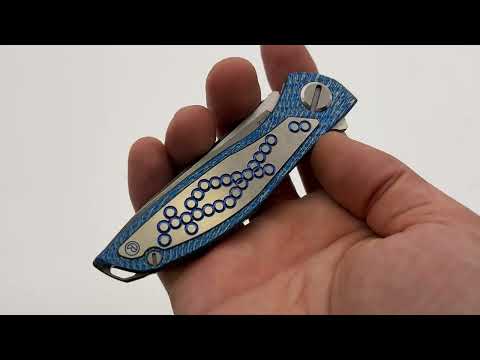 Shirogorov Knives Chris Reeve Collaboration HatiOn CGG - Blue Alutex Preowned Knife From Recon 1