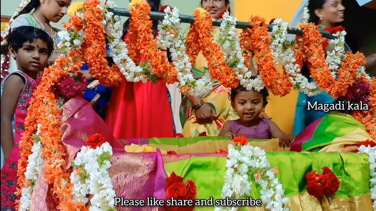  Maguvina tottalige alankara maduva vidhana  tottalige flower decoration tottalige  saree decoration