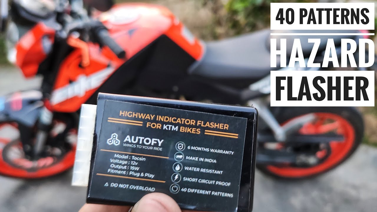 40 patterns Hazard Flasher for KTM Duke 200 | How to Install | Autofy | Price