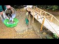 Renovating, re-digging the pond to raise fish, a hard day, wild, survival - Forest Life CT | Ep 98