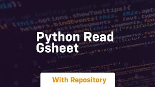 python read gsheet