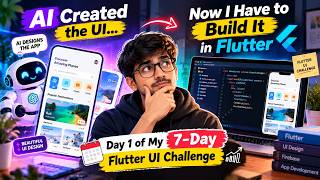 AI Created the UI… Now I Have to Build It in Flutter App | Day 1 of My 7-Day Flutter UI Challenge