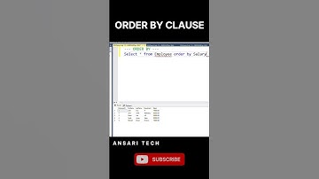 Use order by clause in sql #sql #sqlserver #sqlqueries #shorts