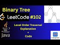 Binary Tree Level Order Traversal | LeetCode 102 Solution in Java | DSA Explanation for Beginners