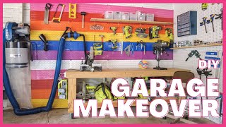 Garage Makeover DIY: 🌈 Wall Control Pegboard & Rockler Dust Collection ✨