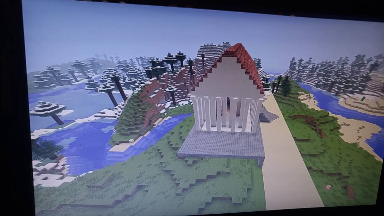 Temple Of Apollo At Delphi Recreation In Minecraft Youtube