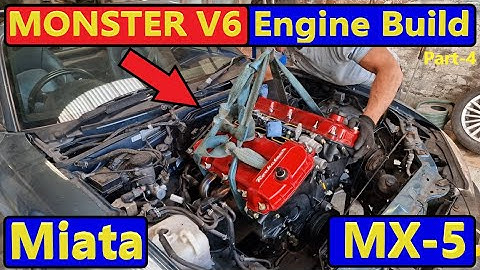 MONSTER V6 MX5 / Miata Build Part 4 : Engine is in.