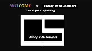 Welcome to Coding with Shameera| @CodingwithShameera1
