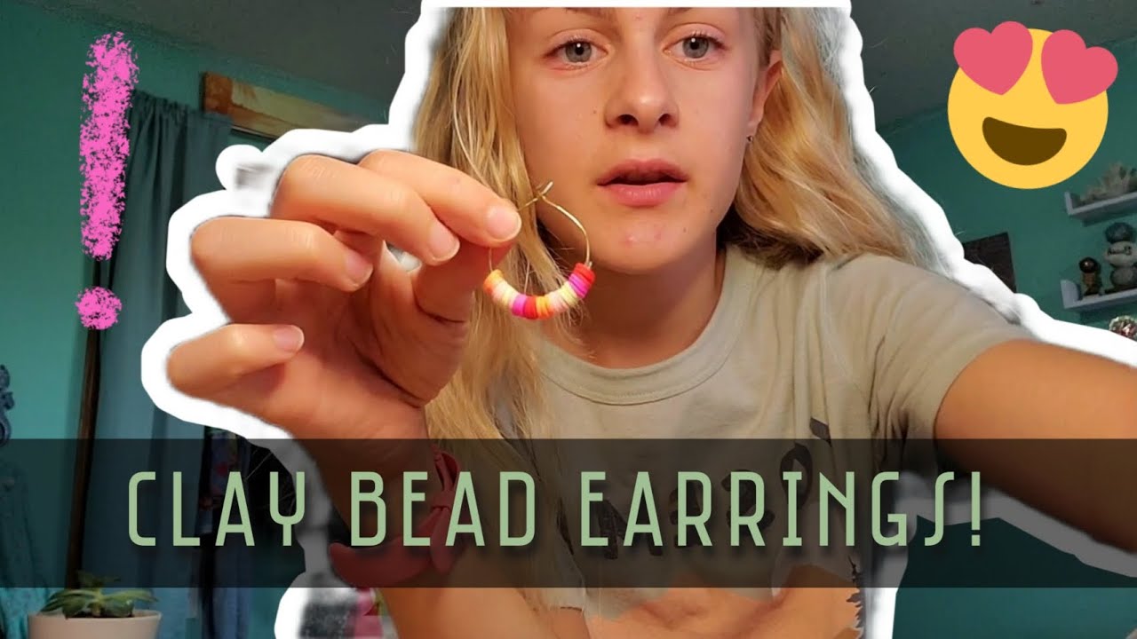 How to make CLAY BEAD earrings Taylor Atherton YouTube