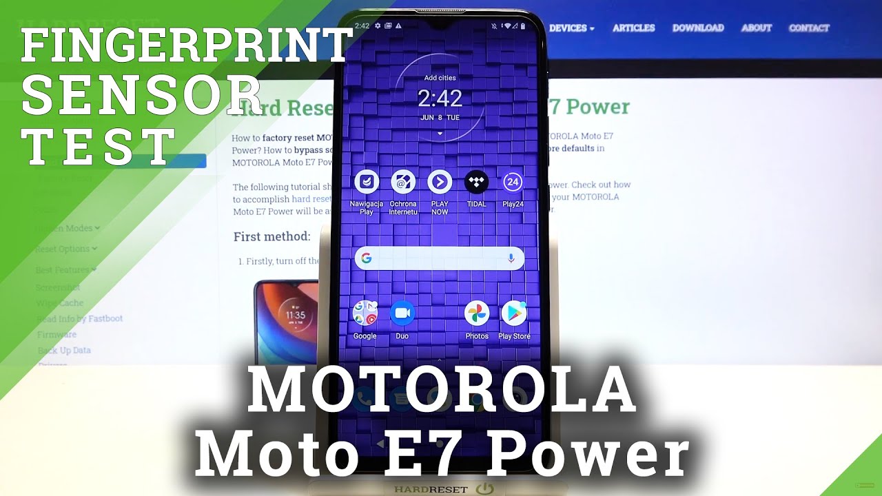 MOTOROLA Moto E7 Power Fingerprint Sensor Test YouTube