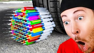 Tire Crushing Objects! (SATISFYING)