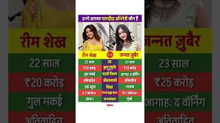 Reem Shaikh vs Jannat Zubair Lifestyle #biography #reemshaikh #jannatzubair #indianactor #shorts