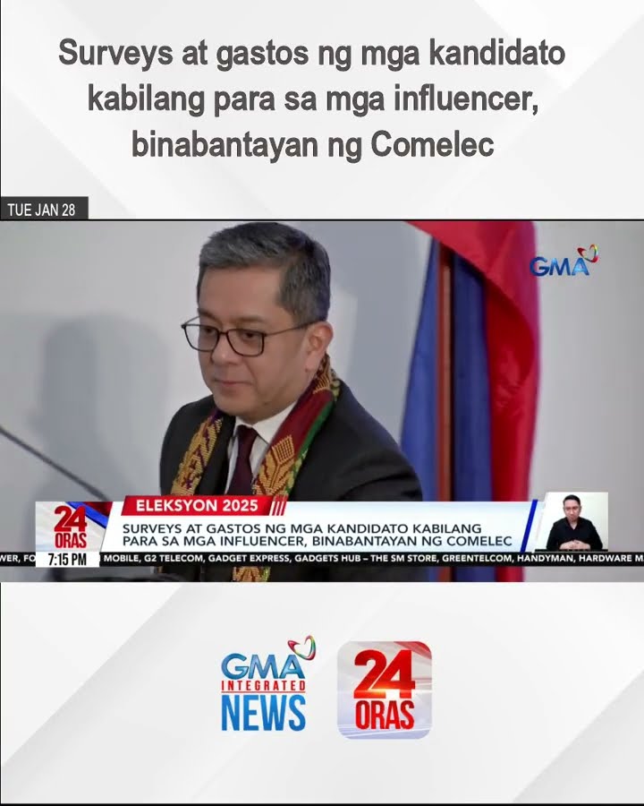 Surveys at gastos ng mga kandidato kabilang para sa mga influencer, binabantayan ng Comelec| 24 Oras