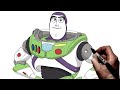 How To Draw Buzz Lightyear | Step By Step | Pixar