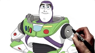 How To Draw Buzz Lightyear | Step By Step | Pixar