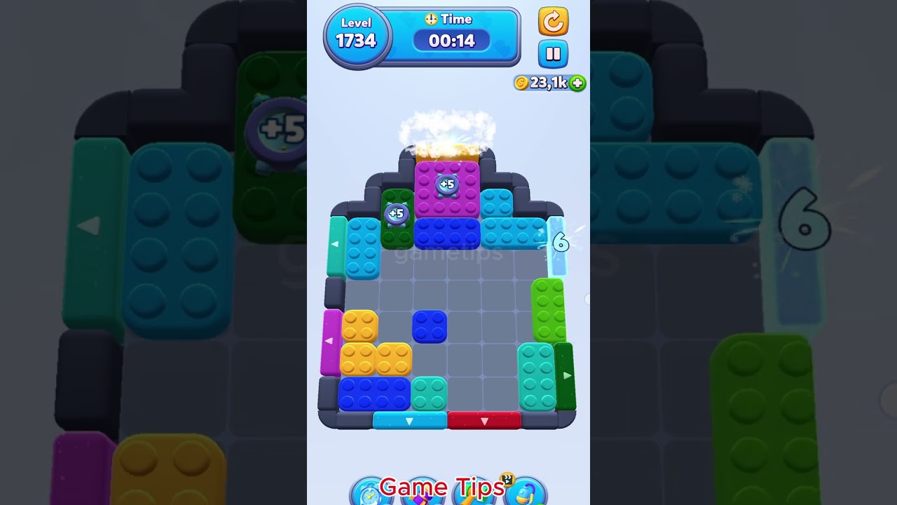 ゆるページ Color Block Jam level 1734 Solution Walkthroug - YouTube