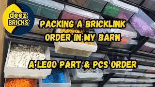 Packing up a Lego parts & pcs from our barn filled with Lego 😀