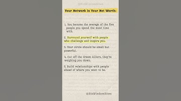 Your Network Is Your Net Worth – 5 Rules For Building Connections #businessmotivation