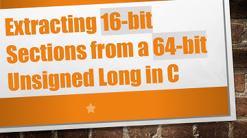 Extracting 16-bit Sections from a 64-bit Unsigned Long in C