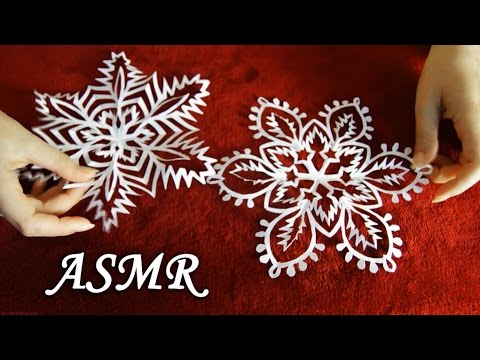ASMR  ❆ ❅  FRANÇAIS CHUCHOTEMENT ❅ ❆ flocon de neige en papier ❆ ❅ asmr ear to ear