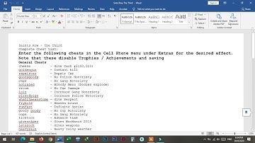 Saints Rows The Third Cheats