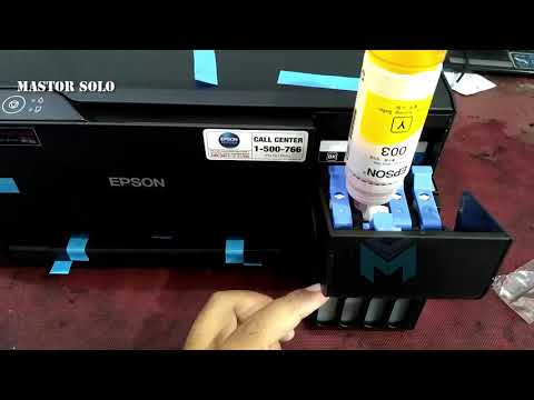 cara refill isi ulang tinta printer epson L3110 original ink 003