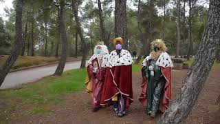 Visita de los Reyes Magos al cole Abadia en 2020.