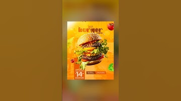 Burger Flyer Design 🍔 - Full Tutorial on Channel #flyerdesign #adobephotoshop #photoshop