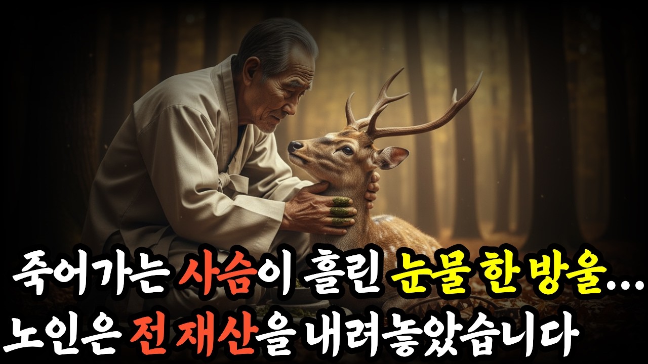 죽어가는 사슴이 흘린 눈물 한 방울… 노인은 평생 모은 전 재산을 그 자리에서 내려놓았습니다