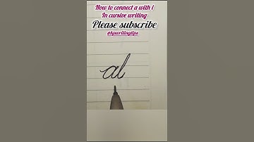 How to connect a with l in cursive writing #cursivewritinghandwriting #shorts