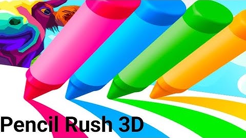 ✏️ pencil Rush 3D vs Colour pencil Run Gameplay walkthrough, batter of the pencils,(Android,iOS)