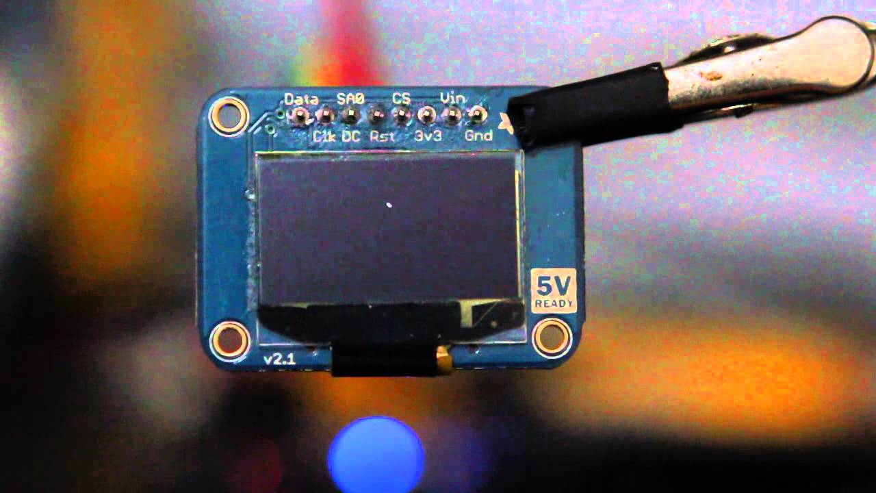 OLED SSD1306 + dsPIC33F: Bouncing a pixel - YouTube