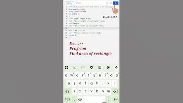Program Dev c++ mencari luas persegi panjang