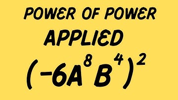 Apply Power of Power Property to Monomials