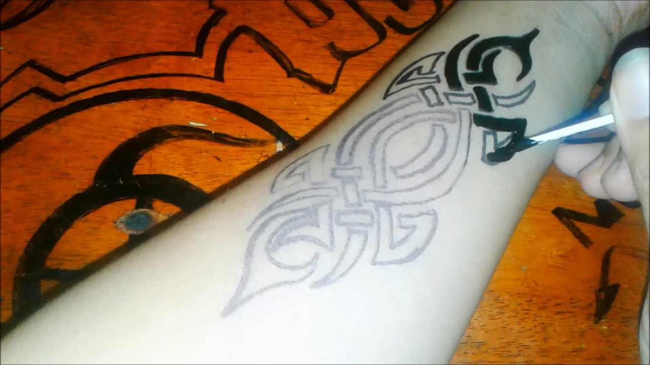 Cara Buat Tattoo Henna Tribal YouTube