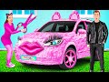 ピンクの車と黒い車のチャレンジ | クレイジーチャレンジ TeenTeam Challenge