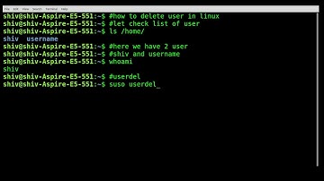 Delete user in #LINUX using #userdel command