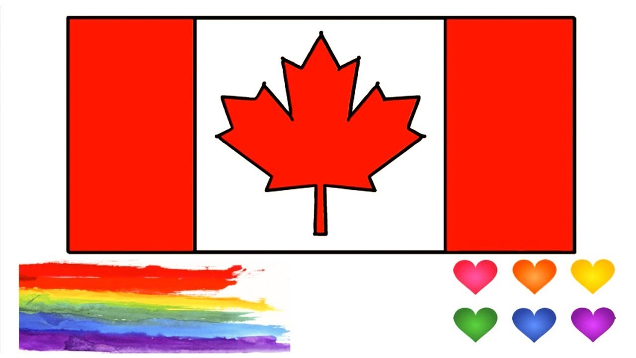 Canadian Flag Drawing step by step for Kids Easy way ...