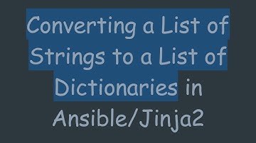 Converting a List of Strings to a List of Dictionaries in Ansible/Jinja2