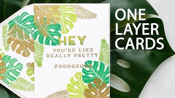 ONE LAYER CARDS WITH HEAT & DRY EMBOSSING - Easy Handmade Cards