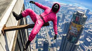 GTA 5 SQUID GAME GUARD INSANE & FUNNY RAGDOLL MOMENTS #1