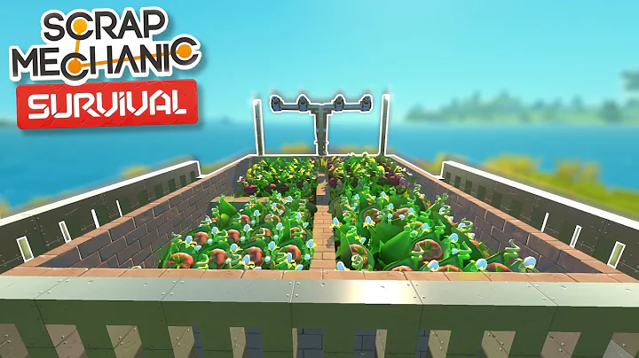 Upgrading to a Bigger Farm with Water Cannons! - Scrap Mechanic Survival Mode #6