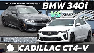 Epic Drag Race Rematch: BMW 340i vs Cadillac CT4 V