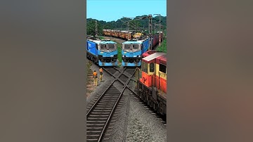 Train Simulator Game, WAG 12B Locomotive Crossing Diamond Railroad, Train Game #train #traingame