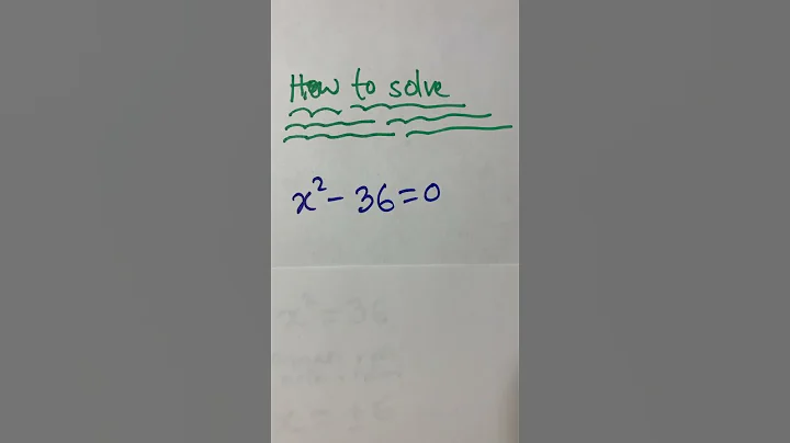 #shortsviral #math#how to solve x^2-36=0