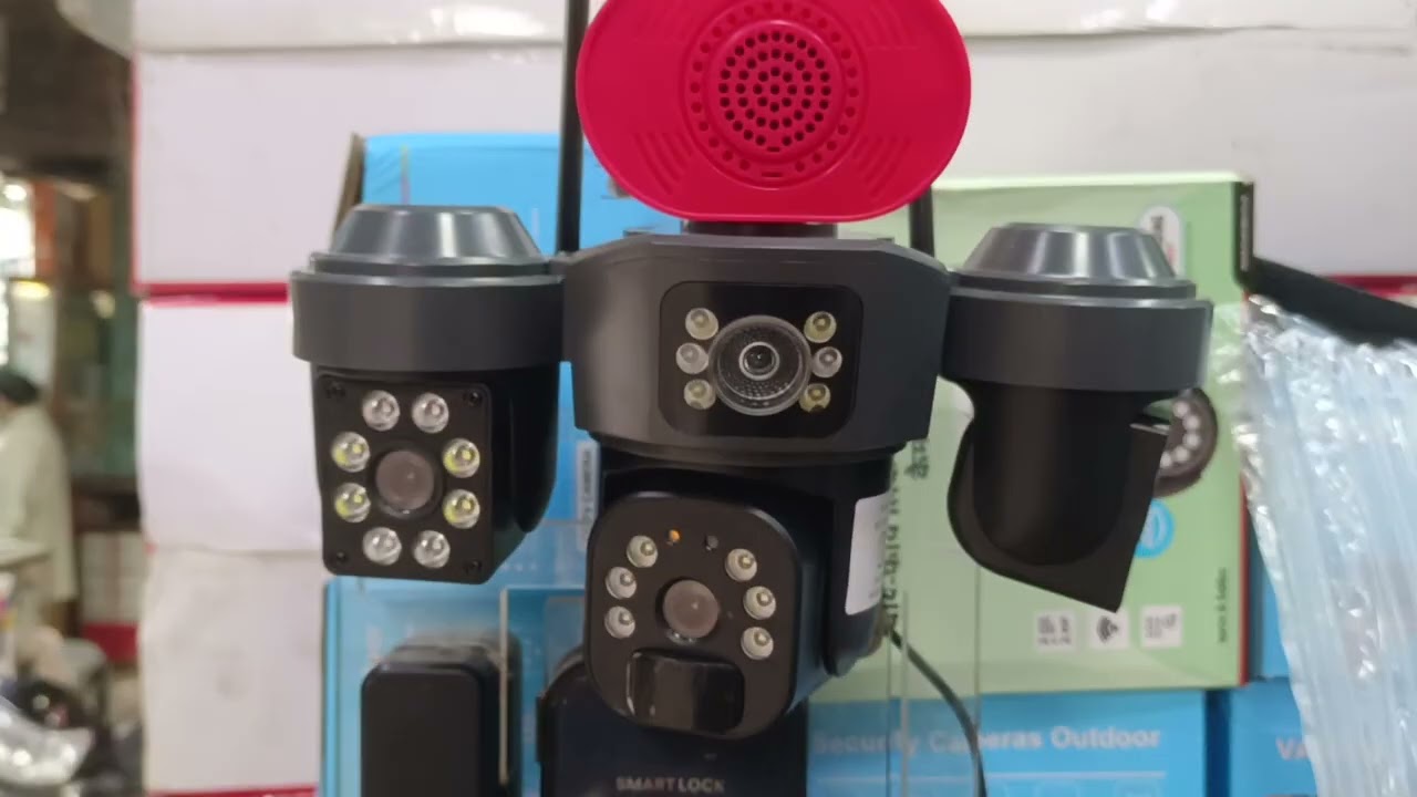 Three lines working with 2 solar plate 4g camera outdoor pt