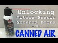 Unlocking Motion-Sensor Secured Doors With Air Duster