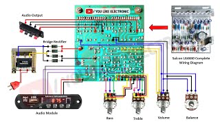 Salcon La4440 Amplifier Complete Wiring With Diagram | 4440 एम्पलीफायर का वायरिंग कैसे करें