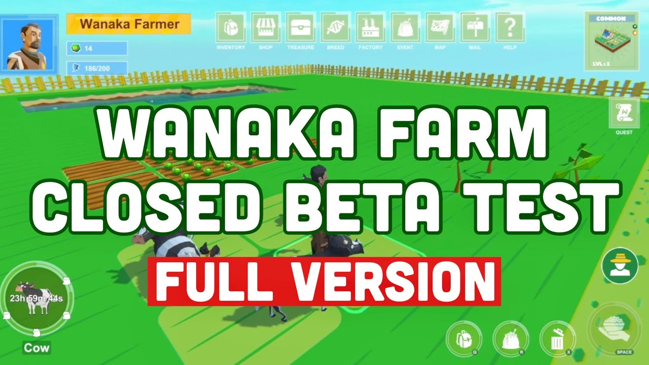 WANAKA FARM BETA FULL VERSION (Land, cow, koi fishes, trees and many