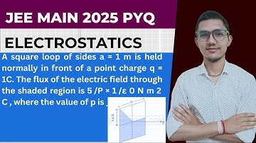 JEE Main 2025 |PYQ| ELECTROSTATIC |A square loop of sides a = 1 m , is held ,where the value of p is